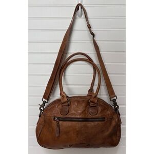 BED STU Annie Brown Leather Rustic Crossbody Shoulder Satchel Tote Bag Purse